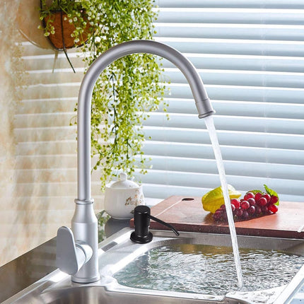 Built-in Soap Dispenser - 300ML - Stainless Steel - 360° Rotatable - Convenient - Practical - Durable - Refillable Set - 26-31mm Hole In Sink Or Countertop - Curved Spout - Soap Pump - Soap Pump - For Home Countertop - Black - High Quality.
