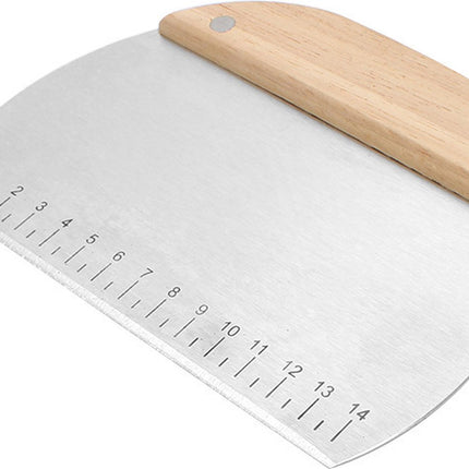 Dough Scraper - 2 Pieces - Dough Scraper - Dough Cutter - Dough Cutter - Cake Scraper - Semi-Round Dough Cutter - Fondant Scraper - Pizza Knife - Cake Scraper - Pie Scraper - Kitchen Scraper - Ergonomic - For Pies and Cakes - Dishwasher Safe - Stainless S.