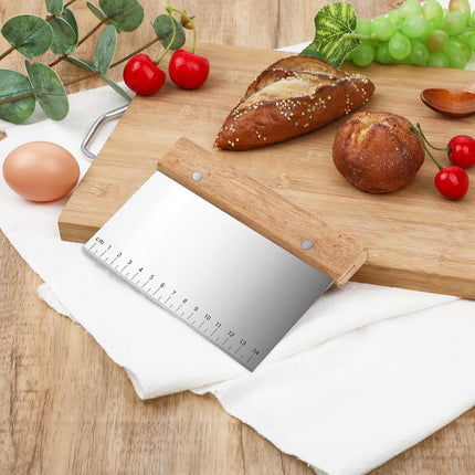 Dough Scraper - 2 Pieces - Dough Scraper - Dough Cutter - Dough Cutter - Cake Scraper - Semi-Round Dough Cutter - Fondant Scraper - Pizza Knife - Cake Scraper - Pie Scraper - Kitchen Scraper - Ergonomic - For Pies and Cakes - Dishwasher Safe - Stainless S.