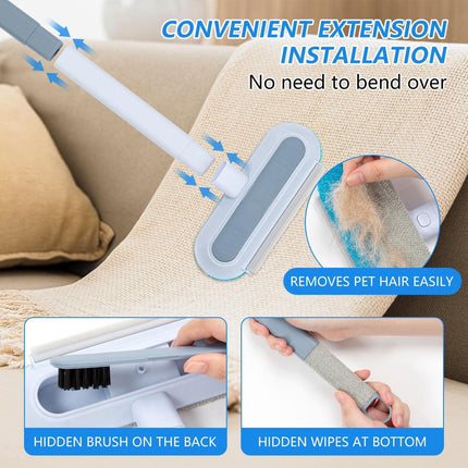 Set of 4 - Pet Silent Hair Removal Gloves - Pet Hair Removal Brush - Pet Grooming Glove - Hair Removal Gloves - Soft Deshedding Brush - Reusable - For Pets and Furniture - Long/Short Hair.