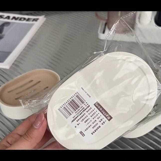 Soap Dish - 4 Pieces - Soap Holder With Drain And Lid - Soap Holders - Small Soap Dish - Hand Soap - Bathroom Accessories - Shower/Bathroom/Kitchen/Toilet/Travel - Travel Soap Box - Leakproof Soap Box - Plastic Soap Box - Soap Mat - Portable Bar Soap Case.