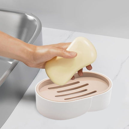 Soap Dish - 4 Pieces - Soap Holder With Drain And Lid - Soap Holders - Small Soap Dish - Hand Soap - Bathroom Accessories - Shower/Bathroom/Kitchen/Toilet/Travel - Travel Soap Box - Leakproof Soap Box - Plastic Soap Box - Soap Mat - Portable Bar Soap Case.