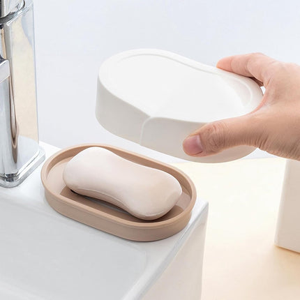 Soap Dish - 4 Pieces - Soap Holder With Drain And Lid - Soap Holders - Small Soap Dish - Hand Soap - Bathroom Accessories - Shower/Bathroom/Kitchen/Toilet/Travel - Travel Soap Box - Leakproof Soap Box - Plastic Soap Box - Soap Mat - Portable Bar Soap Case.
