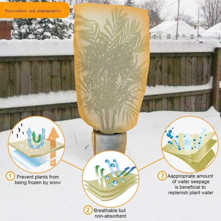 Frost Protection Plant Cover - 2 Pieces - Plant Cover - Frost Non-Woven Fabric - Plant Protective Covers - Plant Protection - Winter Protective Cover Tree/Plant - 60x80cm - Frost Protection Cover Plants - Winter Cover - Durable - Zipper - UV Permeable.