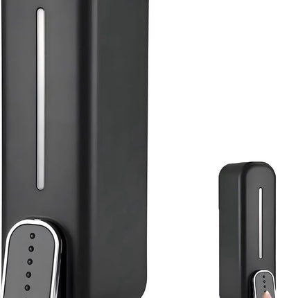 Shampoo Dispenser - Soap Dispenser - Refillable - Large Capacity - 350 ml - Wall-Mounted - Soap Pump - Small Soap Pump - Black - Wall Mount - Easy to Install - No Electricity Required - Durable - For Bathroom, Hotel.
