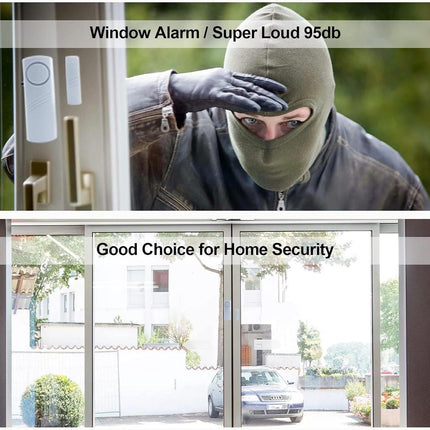 Alarm - 6-piece - Professional door/window alarm - Siren - Security Siren - Wireless anti-burglary alarm - Home burglary - Magnetically operated - Motion sensor - Window/door sensors - Practical - loud - 90dB - Safe and Rest assured.