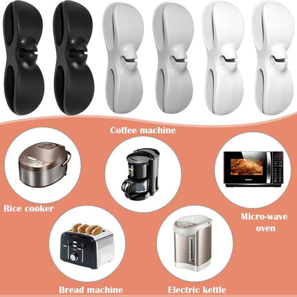 Cable Organizer - 6 Pieces - Cable Organizer - Cable Reels - Winder Cord Clip - Cable Wire Clips - Cord Holder - Cable Holders - Kitchen Organizers - Cable Reel Devices - Cable Holder - Gadget Accessories - Self-Adhesive - Black/Gray/White.