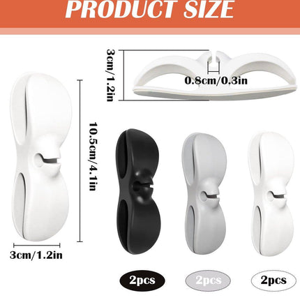 Cable Organizer - 6 Pieces - Cable Organizer - Cable Reels - Winder Cord Clip - Cable Wire Clips - Cord Holder - Cable Holders - Kitchen Organizers - Cable Reel Devices - Cable Holder - Gadget Accessories - Self-Adhesive - Black/Gray/White.