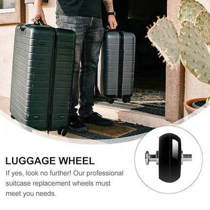 4 Pieces Rubber Swivel Casters - 50x18cm - Suitcase Casters - Swivel Casters - Stick-on - Mute - With Ball Bearings - With Screws And Wrench - Suitcase Swivel Caster - Replacement Casters - Repair Kits - Luggage Case - High Quality.
