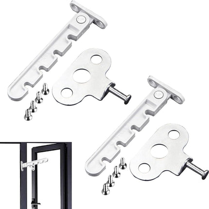 Pieces Window Stopper - Window Limiter - Window Stay - Window Security - Window Tilt Regulator for Adjusting the Window Opening - For Every Window - Window Stay - White - Including Installation Material.