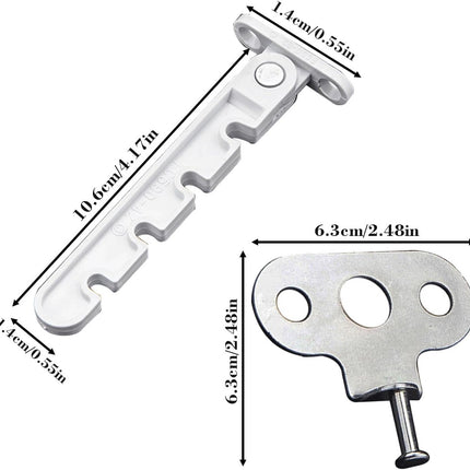 Pieces Window Stopper - Window Limiter - Window Stay - Window Security - Window Tilt Regulator for Adjusting the Window Opening - For Every Window - Window Stay - White - Including Installation Material.