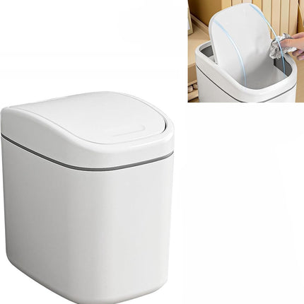 Countertop Waste Bins - Car Trash Can - With Flip-Up Lid - Small Countertop Waste Bin - Mini Trash Can - Tabletop Waste Bin - Plastic Trash Can - Bathroom Waste Bin - Recycling Waste Bin - Handy Trash Can - Office Waste Bins - Home / Office.