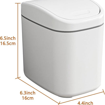 Countertop Waste Bins - Car Trash Can - With Flip-Up Lid - Small Countertop Waste Bin - Mini Trash Can - Tabletop Waste Bin - Plastic Trash Can - Bathroom Waste Bin - Recycling Waste Bin - Handy Trash Can - Office Waste Bins - Home / Office.