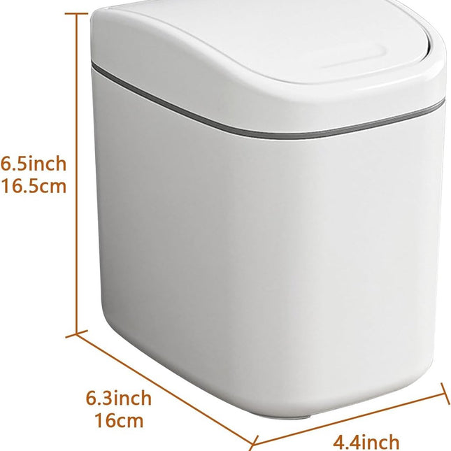 Countertop Waste Bins - Car Trash Can - With Flip-Up Lid - Small Countertop Waste Bin - Mini Trash Can - Tabletop Waste Bin - Plastic Trash Can - Bathroom Waste Bin - Recycling Waste Bin - Handy Trash Can - Office Waste Bins - Home / Office.