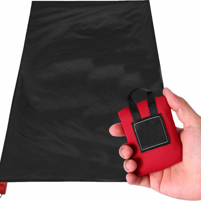 Mini Pocket Picnic Blanket - Sack Blanket - 150 x 110 Cm - Water-Repellent & Lightweight - Outdoor Blanket - Picnic Blanket - Beach Towel - Sand-Free Beach Mat - Outdoor Rug - Red - Perfect For Outdoors, Camping, Hiking, Traveling.