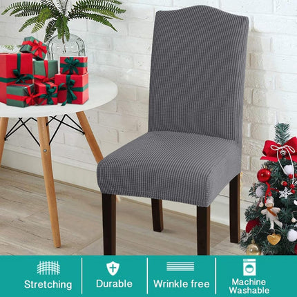 Chair Covers - 4 Pieces - Dining Room Chair Cover - Sofa Cover - Chair Covers for Dining Chairs - Chair Protectors - Stretch Chair Covers - Chair Cover - Water-Repellent - Office and Home Use - Cover - Protect Your Chairs Stylishly - Light Grey.