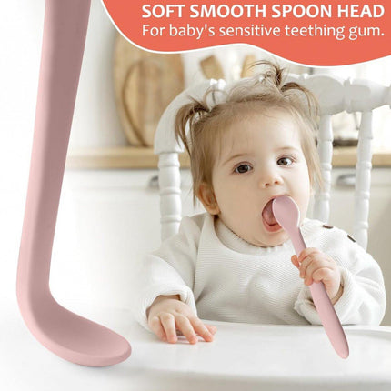 Silicone Baby Spoons - 6 Pieces - Children's Spoons - BPA Free - Cutlery Spoon - Soft Spoons - Baby Cutlery - Children's Cutlery - Feeding Spoon - Spoons for Learning to Eat with Cutlery - Tablespoon.