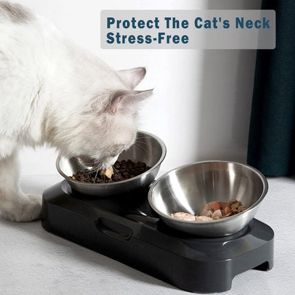 Pet Water & Food Set - 2 Pieces - BPA-Free - Dog Food Bowl - Cat Food Bowl - With Stand - Cat Food Bowls - Drinking Bowl - Double Food and Drinking Bowl - 2 in 1 Pet Bowl - Dog and Cat - Bowls Are Dishwasher Safe.