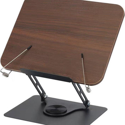 Reading Book Stand - Book Stand - Rotates 360 Degrees - With Page Holders - Adjustable Book Stand - Cookbook Stand - Anti-Slip Reading Stand - Book Support - Foldable and Portable - For Office, Kitchen, School, Textbook, Recipe.