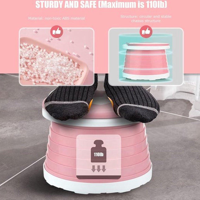 Potty - Child Potty - Toddler Potty - Potty with Lid - Toddler Potty with Lid - Trainer Toilet Seat - Potty for Children - Baby Toilet Seat - Children's Potty - Child-Friendly Design - For Boys and Girls - Portable - Foldable - Pink.