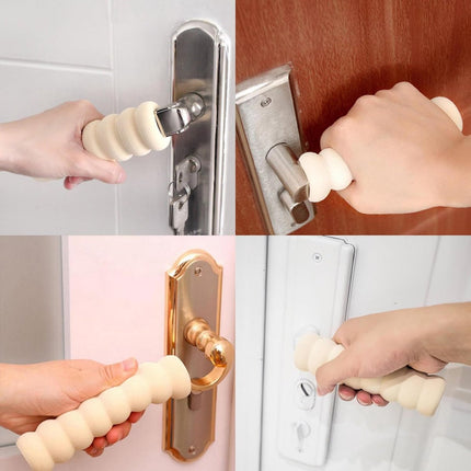 Door Stop - 4 Pieces - Wall Protector - Door Handle Protective Cover - Door Handle Buffers - Flexible Door Stoppers - Foam Door Handle Protector - Door Hardware - Bumper - Child Safety - Foam Rubber - White.