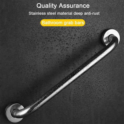 Wall Grab Bar - Extra Grip - 2 Pieces - 30 Cm - Stainless Steel - Handle / Wall Grab Bar for Bathroom / Shower / Toilet - Toilet Grab Bar - Bath Grab Bar - Shower Grab Bar - Non-Slip Grab Bar - Bathroom Handle - Safety Grip - High Load Capacity - Screws I.