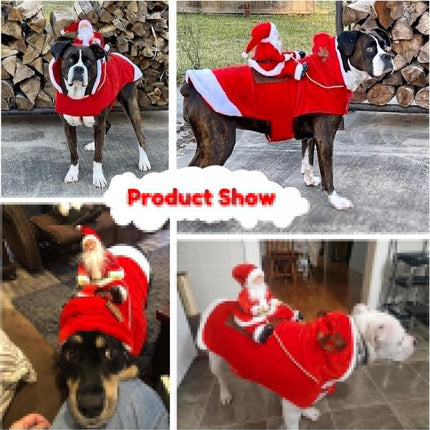 Dog Costume Christmas - Christmas Clothing For Dog/Cat - Christmas Outfit For Puppies - Hooded Dog Christmas Suit - Dog Christmas Clothing - Funny Dog Christmas Costume - Size XXL - Dog Fancy Dress Costumes - Dog Clothing - Pet Christmas Costume - Christm.