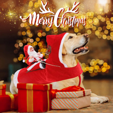 Dog Costume Christmas - Christmas Clothing For Dog/Cat - Christmas Outfit For Puppies - Hooded Dog Christmas Suit - Dog Christmas Clothing - Funny Dog Christmas Costume - Size XXL - Dog Fancy Dress Costumes - Dog Clothing - Pet Christmas Costume - Christm.