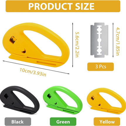 Wrapping Paper Cutter - 3 Pieces - Wrapping Paper Cutter - Wrapping Paper Roll Cutter Aid - Simple, Fast, and Safe - Ultra Sharp Blade - Paper Roll Cutter - Gift Cutter - Home Office Roll Cutter - Scissors - Gift - Durable - With Replacement Blade.