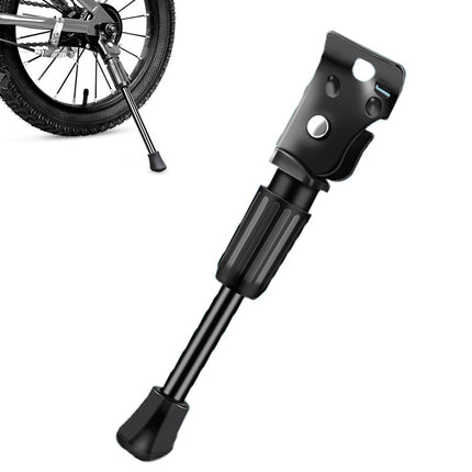14 Inch - Bicycle Stand for Children's Bikes - MTB Kickstand - Single Bicycle Stand - Bicycle Accessories for Children - Bicycle Stand - Side Stand for Bicycles - Bicycle, E-Bike, City Bike & Mountain Bike - Black - Easy to Install.
