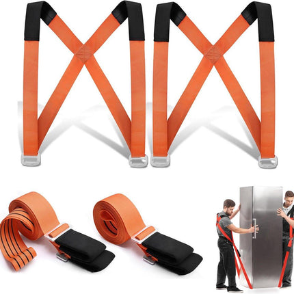 Moving Harness with Lifting Straps Set - Moving Aid - Moving Straps - Moving Belt - Lifting Aid - Tie-down Straps / Lifting Slings - 270kg Load Capacity - Furniture Dolly - Moving - Carrying Strap - Set for 2 People.