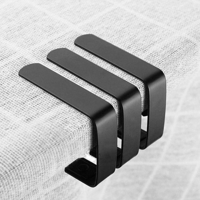 Tablecloth Clips - 12 Pieces - Tablecloth Clips - Table Linen Clips - Small Clips - Adjustable Tablecloth Holders - Table Accessories - Garden Items - Tablecloth Securing - For Thick Tables - For Thick Garden Tables - Stainless Steel - 5 x 4 Cm.