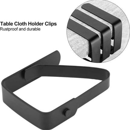 Tablecloth Clips - 12 Pieces - Tablecloth Clips - Table Linen Clips - Small Clips - Adjustable Tablecloth Holders - Table Accessories - Garden Items - Tablecloth Securing - For Thick Tables - For Thick Garden Tables - Stainless Steel - 5 x 4 Cm.