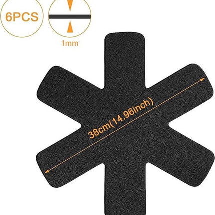 Pan Protectors - 6 Pieces - 38 Cm - Pan Protector - For Between Pans - Protection Set - Prevent Scratches on Cutlery - Anti-Scratch - Heat Resistant - Black.