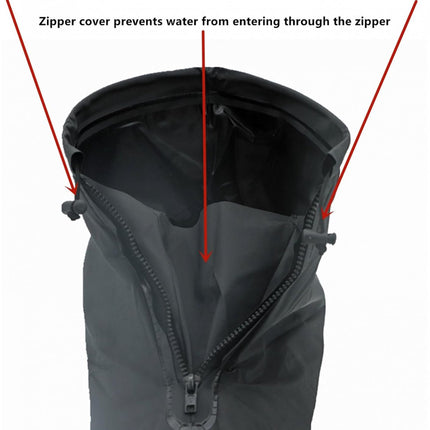 Waterproof Shoe Covers - Rain Shoe Covers - with Zipper and Drawstring - Waterproof Shoe Protectors - Motorcycle Scooter Bicycle Shoe Cover - Shoe Rain Cover - Shoe Cover - Shoe Covers - Anti-Slip - Size 41-42 - Black.