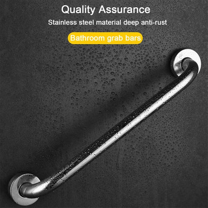Wall Grab Bar - Extra Grip - 2 Pieces - 40 Cm - Stainless Steel - Handle / Wall Grab Bar for Bathroom / Shower / Toilet - Toilet Grab Bar - Bath Grab Bar - Shower Grab Bar - Non-Slip Grab Bar - Bathroom Handle - Safety Grip - High Load Capacity - Screws I.