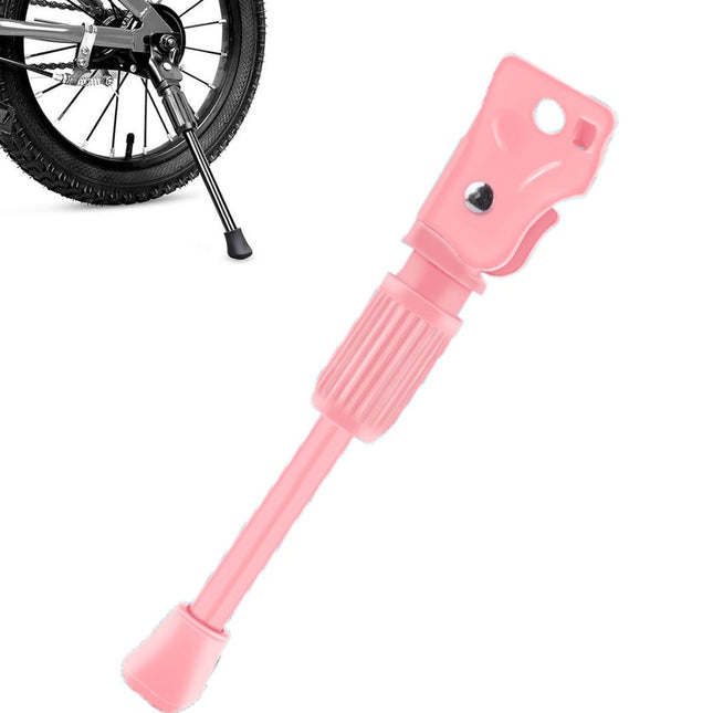 16 Inch - Bicycle Stand for Children's Bikes - MTB Kickstand - Single Bicycle Stand - Bicycle Accessories for Children - Bicycle Stand - Side Stand for Bicycles - Bicycle, E-Bike, City Bike & Mountain Bike - Pink - Easy to Install