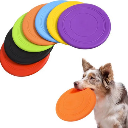 Frisbee - 7 Pieces - Dog Frisbee - Rubber Frisbee Dog - Dog Toys - Beach Toys - Disc - Soft Silicone - Dog Intelligence Toys - For All Dogs - 17.8 Cm.