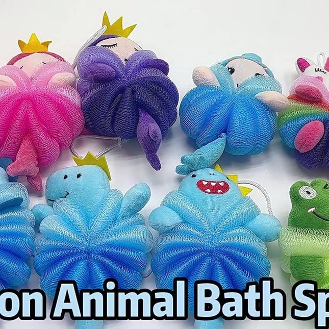 Shower Puff - 4 Pieces!! - Bath Sponge - Kids Bath Sponge - Relaxing Bath - Scrubbing Sponge - Soft Sponge - Shower Sponge - Bath Sponge - Massage Sponge - Scrubbing Sponge - Shower - Bath - Bath Sponge In Beautiful Colors - Massage Sponge - Shower Stick.