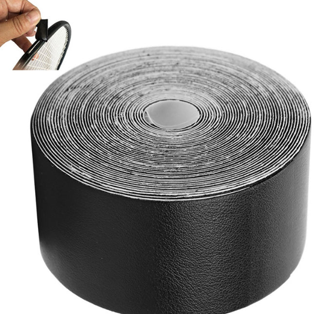 Tennis - Professional Tennis Racket Head Protection Tape - Thickened Racket Protection Tape - Frame Protector - Racket Accessories - Soft - Prevent paint from peeling - Universal - for Tennis/ Badminton/ Squash - 3.5cm x 5m - Black.