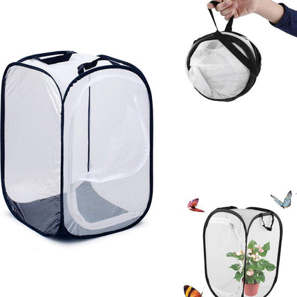 Insect Net - Insect and Butterfly Habitat Cage - Insect Breeding Net - Insect Hotel - Large Portable - Insect Monarch Butterfly - Pop-Up Cage - Garden Toy - Discover Butterflies and Ladybugs for Children - 60cm High.