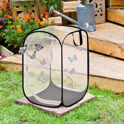Insect Net - Insect and Butterfly Habitat Cage - Insect Breeding Net - Insect Hotel - Large Portable - Insect Monarch Butterfly - Pop-Up Cage - Garden Toy - Discover Butterflies and Ladybugs for Children - 60cm High.