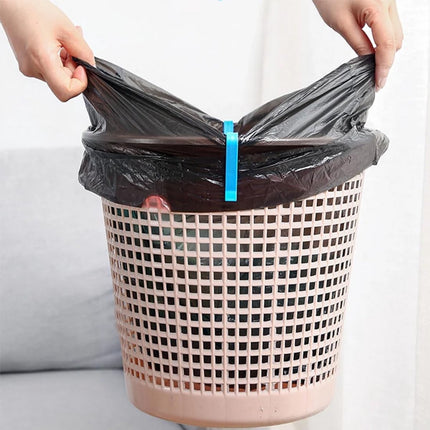 Trash Can Clips - 10 Pieces - Garbage Bag Grip - Garbage Bag Holder - Fixing Clips - Trash Can Fixation Clips - Waste Bag Clip Holder - Storage Clip - Anti-Slip Holder - For Garbage Bag - Garbage Bag Clamp - With Garbage Bag Closure Function - Plastic - B.