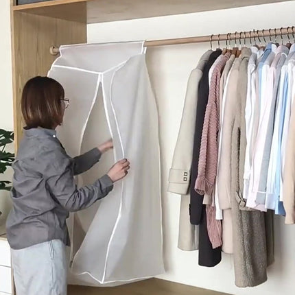 Garment Cover - Storage Bag - 90x100x50cm - Garment Bags with Zipper - Breathable & Dustproof - Transparent Window - Three-dimensional Dust Cover - Clothing Protective Bags - Wider, Sleeker, Moisture, Waterproof - Storage Bags for Clothing - Dresses/ Coat.