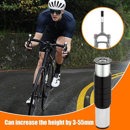 Stem Extender - Professional Stem Extender - Bicycle Handlebar Riser - Bicycle Handlebar Riser - Comfortable Cycling - Sturdy - Non-deformable - Comfort - Stability Performance - Ideal for Everyday Cyclists / Cycling Enthusiasts - Black.