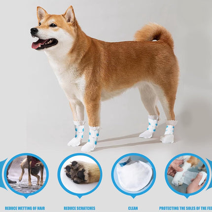 Dog Socks - 40 Pieces - Disposable Pet Socks - Waterproof - Non-Slip Dog Socks - Dog Shoes Paw Protector Socks for Dogs - Velcro Closure - Breathable - Adjustable - Pet Paw Protector - Dog Shoes - Size S.