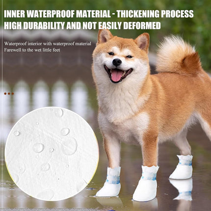 Dog Socks - 40 Pieces - Disposable Pet Socks - Waterproof - Non-Slip Dog Socks - Dog Shoes Paw Protector Socks for Dogs - Velcro Closure - Breathable - Adjustable - Pet Paw Protector - Dog Shoes - Size S.