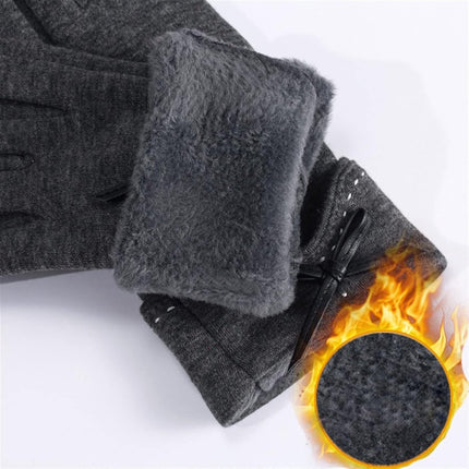 Thermal Gloves - Winter Sports - Thermal - Waterproof - Autumn - Winter Gloves Women's Thin Section Keep Warm - Touchscreen Single Layer - Windproof Cycling - Tie Nice Elasticity Gloves.