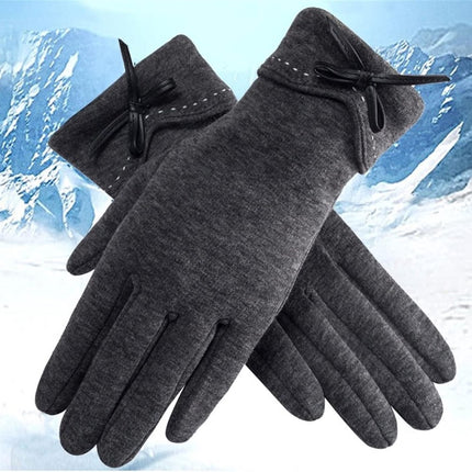 Thermal Gloves - Winter Sports - Thermal - Waterproof - Autumn - Winter Gloves Women's Thin Section Keep Warm - Touchscreen Single Layer - Windproof Cycling - Tie Nice Elasticity Gloves.