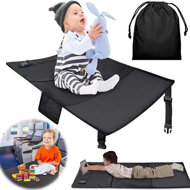 Airplane Bed - Airplane Footrest - Airplane Toddler Bed - Baby Travel Bed - Toddler Travel Bed - Baby Bed - Toddler Bed - Airplane Footbed - Child Seat Extender - Lightweight and Foldable - Comfortable - Water Resistant - Washable.